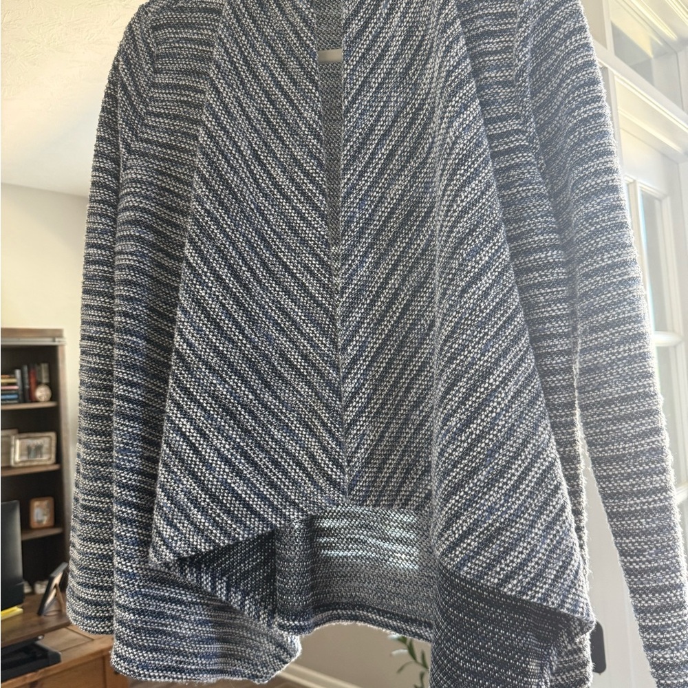 Tommy Hilfiger Women's Chevron Cardigan - Navy and White